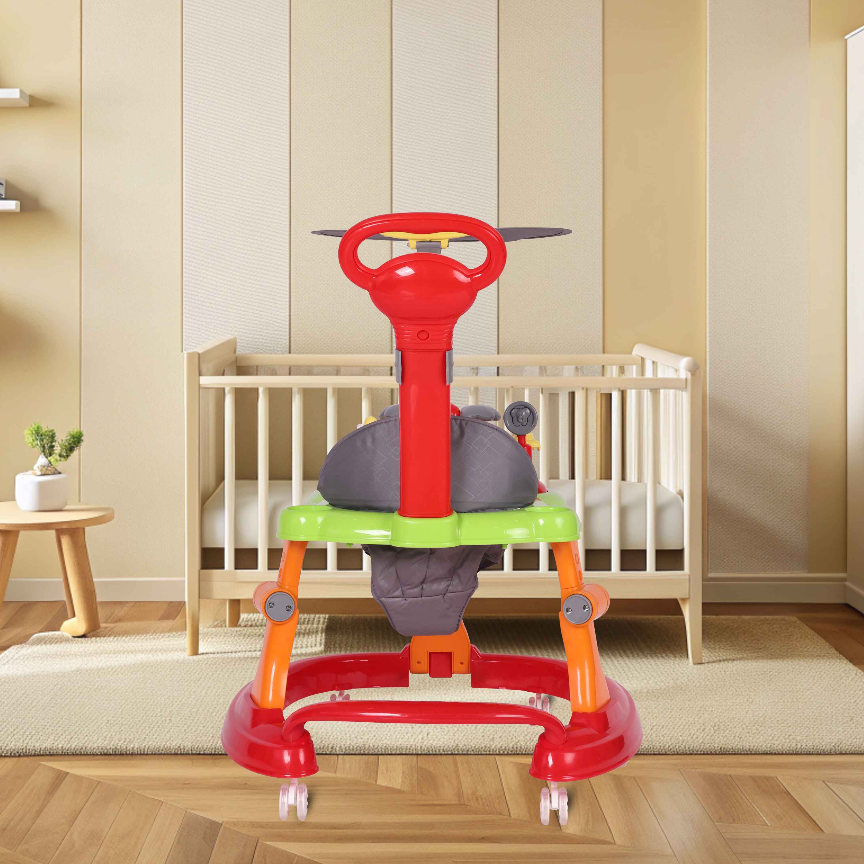 Koko Twita Baby Walker With Sun Shield - Red